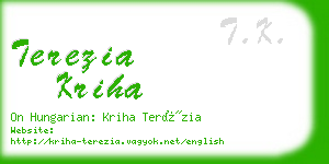 terezia kriha business card